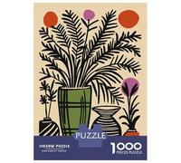 Puzzle 1000 Pièces Mid-Century Modern Floral Still Life Puzzle pour Adolescents Améliore La Mémoire Entraîne Ton Cerveau Et Tes Mains Jouet Addictif pour Cultiver La Patience 70x50cm/1000pcs