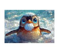 Puzzle 1000 Pieces Mignon, Puzzle Manchot Adulte, Puzzles Classiques Jeux Educatifs pour Activité Familiale, Qualité Supérieure Puzzles en Bois avec Boite pour Cadeau Homme Cadeau Femme, Decor -1702