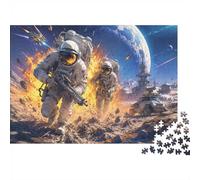 Puzzle 1000 Pièces Mini Astronaute Bataille Spatiale pour Adultes | 38x26cm Carton, Décor de Chambre, Coupe Précise, Cadeau Anniversaire, Détente Esprit