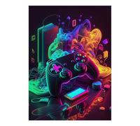 Puzzle 1000 Pièces Mini Manette Abstrait pour Adultes | 52x38cm Carton Décor de Chambre Coupe Précise Cadeau Anniversaire Détente