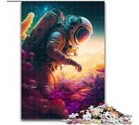 Puzzle 1000 pièces Mission dans l'espace Puzzle en Carton Interaction familiale et Cadeau Amusant, Design Abstrait Vibrant Taille 38x26cm