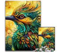 Puzzle 1000 pièces Moineau Vert Puzzle en Bois pour Adultes. Un Casse-tête Stimulant à Faire soi-même, Un Jeu Familial idéal ou Un Cadeau décoratif. 50x75cm / 19,68x29,52 Pouces.