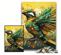 Puzzle 1000 pièces Moineau Vert Puzzles pour Adultes 50x75cm Idéal pour Les Amoureux, Cadeau Parfait pour Noël, Le Nouvel an, la Saint-Valentin