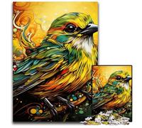 Puzzle 1000 pièces Moineau Vert Puzzles pour Adultes Idéal pour Les Amoureux, Cadeau Parfait pour Noël, Nouvel an, Saint-Valentin 50x75cm / 19,68x29,52 Pouces