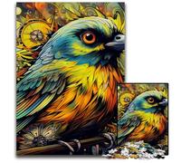 Puzzle 1000 pièces Moineau Vert Puzzles Puzzles stimulants pour Adolescents, Jeu interactif Amusant en Famille 50x75cm / 19,68x29,52 Pouces