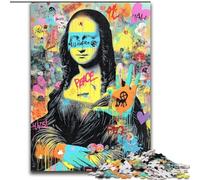 Puzzle 1000 pièces Mona Lisa Graffiti pour Adultes pour Les Anniversaires, Les fêtes, Les décorations de fêtes spatiales (Taille 50x75cm)