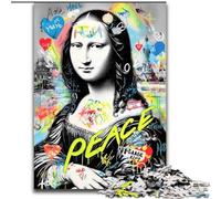 Puzzle 1000 pièces Mona Lisa Graffiti pour Adultes pour Les Anniversaires, Les fêtes, Les décorations de fêtes spatiales (Taille 50x75cm)