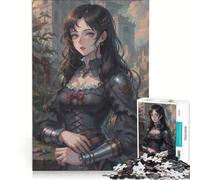 Puzzle 1000 pièces Mona Lisa Style Anime, Jeu de réflexion Stimulant, défi Difficile, idéal en Cadeau pour Toute la Famille 50x75cm