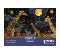 Puzzle 1000 Pièces Monde Animal Faune Artistique, Jeu Difficile pour Les Activités, Décoration De La Maison, Familiale Décoration Murale Cadeau 52x38cm/1000pcs