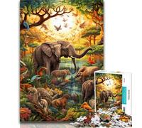 Puzzle 1000 pièces « Monde Animalier » pour Adultes et Adolescents, Jouet éducatif et éducatif, idéal comme Cadeau pour Toute la Famille 50x75cm