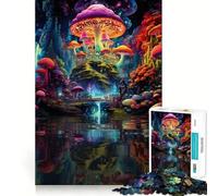 Puzzle 1000 pièces Monde Fantastique des Champignons pour Adultes Un Jeu cérébral Relaxant et Stimulant, Un Cadeau de qualité supérieure (50x75cm)
