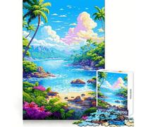Puzzle 1000 pièces Monde Tropical en Pixel Art pour Adolescents développe la logique, Offre Un Divertissement Occasionnel, Un Assemblage précis et constitue Un Cadeau attentionné (50x75cm)
