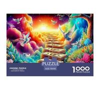 Puzzle 1000 pièces Money Tree en Papier recyclé pour Adultes Escalier (Couleurs cosmiques vibrantes) Un Puzzle Stimulant, idéal pour Hommes et Femmes Excellente idée Cadeau 70 x 50 cm /1000p
