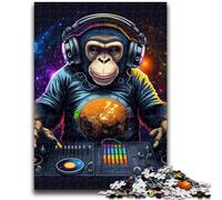 Puzzle 1000 pièces Monkey DJ, Jeu éducatif Familial, à Offrir en Cadeau à Toute la Famille, à partir de 14 Ans, 38x26cm