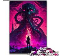 Puzzle 1000 pièces Monster World en Bois, Casse-tête Stimulant pour Adolescents, soirée de Jeux en Famille Amusante(1000 pièces, 50x75cm)