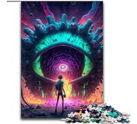 Puzzle 1000 pièces Monster World en Bois, Un pour s'amuser en Famille. 50x75cm. Décoration Artistique. Jouet Intelligent pour Jeux d'intérieur en Famille.