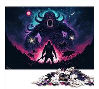 Puzzle 1000 pièces Monstre Extraterrestre en Bois, Jouets éducatifs d'apprentissage, Jeux familiaux 19,7x29,5 Pouces