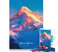 Puzzle 1000 pièces Mont Blanc Summit Fine Joint,Jeu de réflexion Amusant et Calme,décoration de Noël,Cadeau (50x75cm)