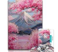 Puzzle 1000 pièces Mont Fuji Japon Puzzles 1000 pièces pour Adolescents Anti-Stress défi Difficile renforce l'amour Entre Les Couples 75x50cm