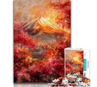 Puzzle 1000 pièces Mont Fuji Japon Puzzles pour Adultes et Adolescents 1000 pièces Jouets éducatifs Anti-Stress pour renforcer l'amour Entre Couples (50x75cm)