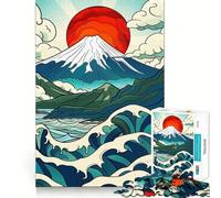 Puzzle 1000 pièces Mont Fuji l'esprit du Japon pour Adolescents Idée Cadeau de Saison détente et Divertissement 38x26cm