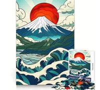 Puzzle 1000 pièces Mont Fuji l'esprit du Japon pour Adolescents Idée Cadeau de Saison détente et Divertissement 38x26cm