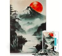 Puzzle 1000 pièces Montagne de la Lune Rouge pour Adultes Jeu Intelligent et ludique Découpe précise Pièce d'art de qualité (50x75cm)