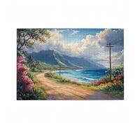 Puzzle 1000 Pieces Montagne Puzzle Fleur 1000 Pièces Grand Adultes Difficile Jigsaw en Bois avec Boîte Cadeau, DIY Challenge Impossible Créatif Jeu pour Adulte, Decoration Maison 75x50cm D-486