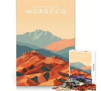 Puzzle 1000 pièces Montagnes de l'Atlas Maroc pour Adultes Développe la logique, se détend et Demande de la précision Idée Cadeau de Noël (38x52cm)
