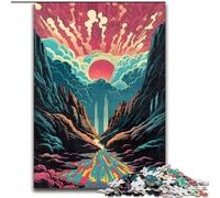 Puzzle 1000 pièces Montagnes de rêve, pour Les Adolescents, Les Couples et Les Amis pour Les Anniversaires et Noël (Taille : 50x75cm)