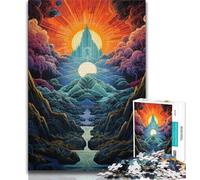 Puzzle 1000 pièces Montagnes de rêve Puzzle 1000 pièces pour Adultes et Adolescents décoration Murale Cadeaux d'anniversaire et de Noël Uniques Convient aux Enfants de 14 Ans et Plus (50x75cm)