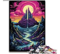 Puzzle 1000 pièces : Montagnes de rêve, Puzzle en Bois, Design Complexe pour Adolescents, décoration DIY et Divertissement Stimulant pour Le Cerveau, 1000 pièces(50x75cm)