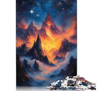 Puzzle 1000 pièces Montagnes Magiques Brumeuses pour Adultes, Jeu Intellectuel et Éducatif, Anti-Stress, Décoration d'Intérieur (75x50cm)