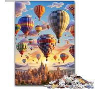 Puzzle 1000 pièces Montgolfières colorées, idéal pour Les Adolescents, Les Liens familiaux, Les Casse-têtes et Les décorations d'intérieur DIY (Taille : 26x38cm)