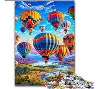 Puzzle 1000 pièces Montgolfières colorées, idéal pour Les Adolescents, Les Liens familiaux, Les Casse-têtes et Les décorations d'intérieur DIY (Taille : 50x75cm)