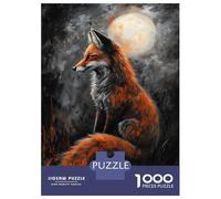 Puzzle 1000 Pièces Moonlit Fox -15 Puzzle Adulte, Casse-tête, Découpe De Précision, Cadeau Unique pour Anniversaire Et Noël 70x50cm/1000pcs