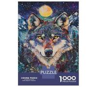 Puzzle 1000 Pièces Moonlit Wolf's Gaze -5 pour Adolescents - Jeu De Réflexion - Cadeaux pour Femmes - Idées Cadeaux Uniques pour Un Anniversaire Ou Noël 70x50cm/1000pcs