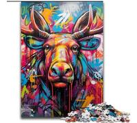 Puzzle 1000 pièces Moose Graffiti Puzzles impossibles pour Adultes Activité familiale, Cadeau Unique pour Les fêtes et Les Anniversaires (Taille 26x38cm)