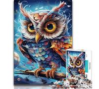 Puzzle 1000 pièces Motif Chouette Fantastique pour Adolescents Jouets éducatifs Jeux Anti-Stress Collection d'artistes Beaux-Arts (50x75cm)