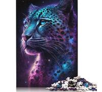 Puzzle 1000 pièces Motif léopard et Galaxie pour Adultes, Cadeau d'halloween, 14 Ans et Plus, 1000 pièces (75 x 50 cm)