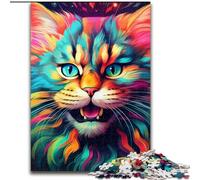 Puzzle 1000 pièces, Motif Lynx coloré, pour Adultes, Taille 50x75cm, Jeu de réflexion pour Adolescents, pour Les fêtes