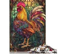 Puzzle 1000 pièces, Motif Poulet, Puzzles pour Adultes, Puzzles en Bois, Difficiles à réaliser, mais Amusants et Humoristiques, 1000 pièces (75 x 50 cm)