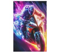 Puzzle 1000 Pièces - Moto - Puzzles en Bois pour Adultes Et Enfants - Décoration D'Intérieur （78×53cm）