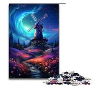 Puzzle 1000 pièces Moulin à Vent de Jardin pour Adultes Puzzle en Bois Jeu Stimulant 1000 pièces (75 x 50 cm)
