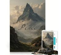 Puzzle 1000 pièces Mountain Peak Peace pour Adultes, Jeu de réflexion, Cadeau, Moment de Partage, découpe soignée, Surprise d'anniversaire (38x26cm)
