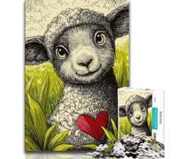 Puzzle 1000 pièces Moutons dans la Prairie pour Adultes, Jouet éducatif intellectuel décompressant, Cadeau d'anniversaire, Cadeaux, Art Mural 50x75cm