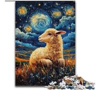 Puzzle 1000 pièces Moutons du Ciel Nocturne de Van Gogh pour Adultes et Adolescents, Jeux éducatifs, décoration d'intérieur et Cadeaux Uniques 50x75cm