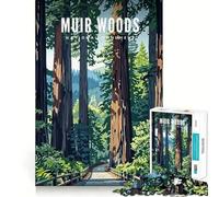 Puzzle 1000 pièces Muir Woods National Monument Jeu de Concentration,entraînement,Amusement,détente,Cadeau de Noël (38x26cm)