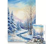 Puzzle 1000 pièces Murmure d'hiver Pensée Claire, Distraction Douce, Bords précis, Cadeau Symbolique (38x26cm)