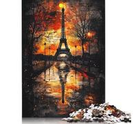 Puzzle 1000 pièces « Murmures d'histoire » : Paris Gothique au crépuscule, pour Adultes et Adolescents, Cadeaux de Noël, 1000 pièces (75 x 50 cm)